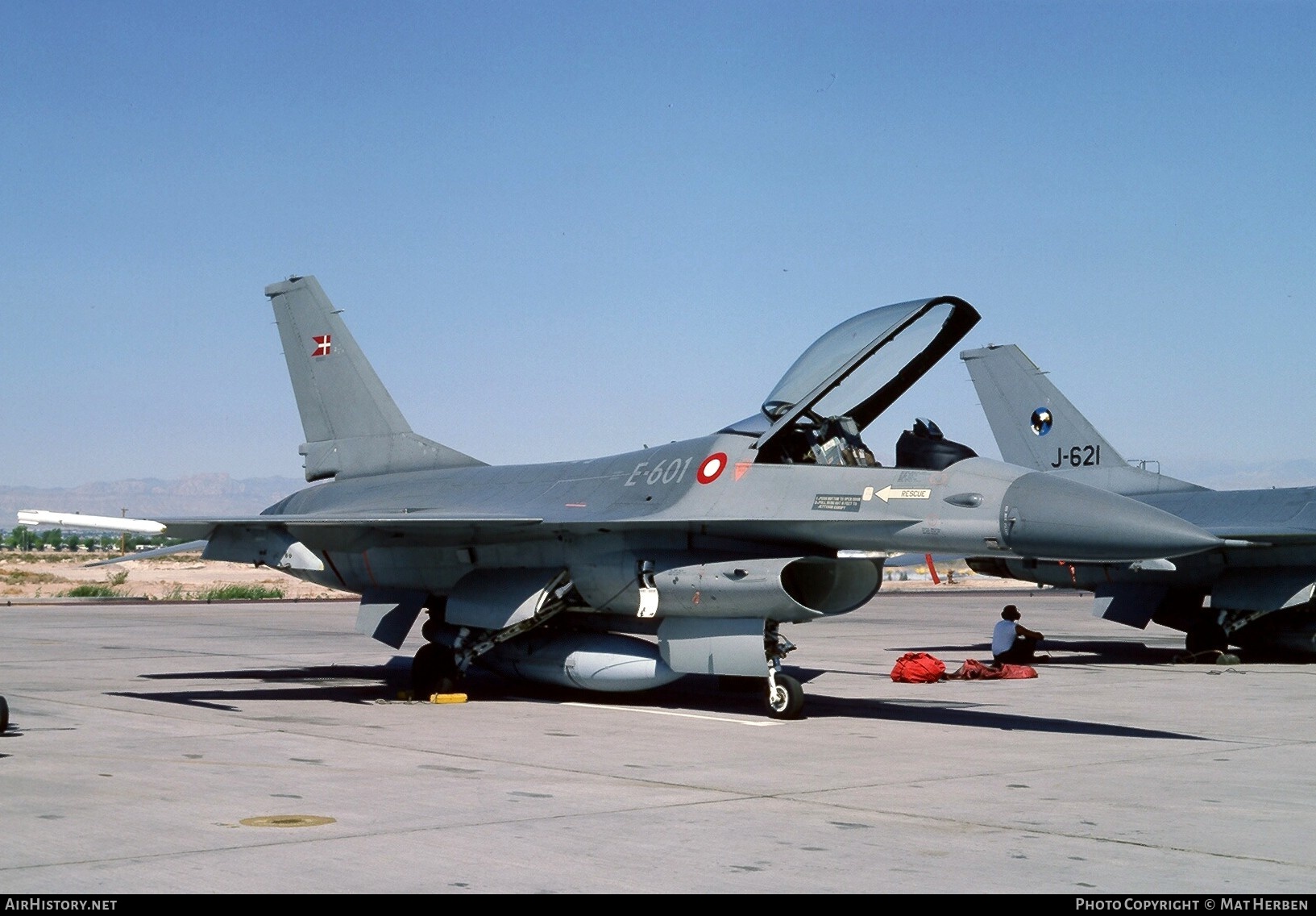 Aircraft Photo of E-601 | General Dynamics F-16A Fighting Falcon | Denmark - Air Force | AirHistory.net #393263