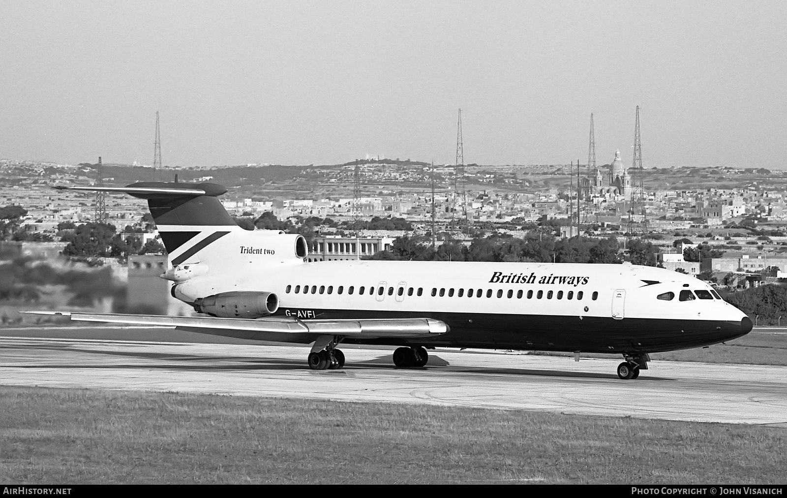 Aircraft Photo of G-AVFI | Hawker Siddeley HS-121 Trident 2E | British Airways | AirHistory.net #393630