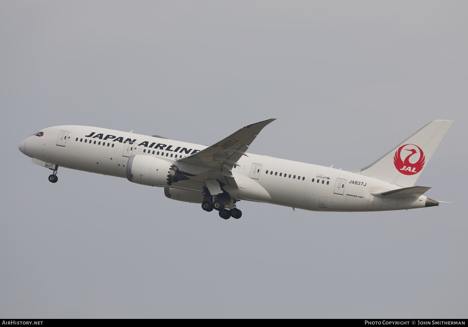 Aircraft Photo of JA837J | Boeing 787-8 Dreamliner | Japan Airlines - JAL | AirHistory.net #393708