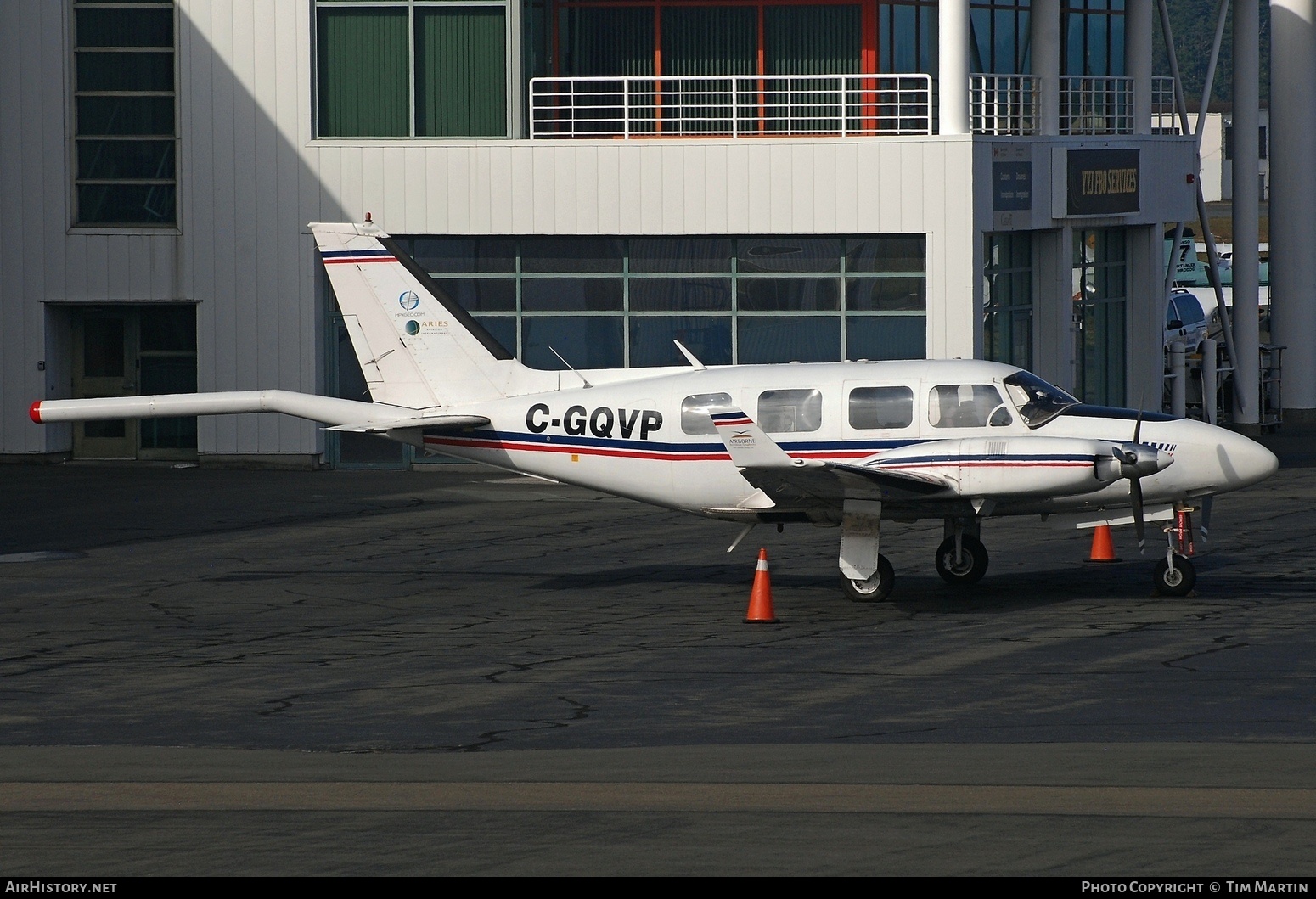 Aircraft Photo of C-GQVP | Piper PA-31-310 Navajo/Geo/Colemill Panther Navajo | Airbourne Petroleum Geophysics | AirHistory.net #394065