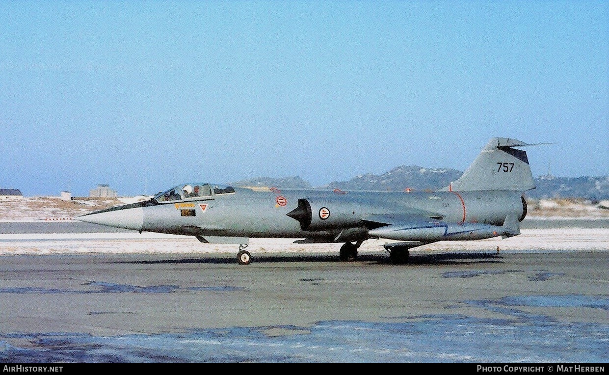Aircraft Photo of 757 | Lockheed F-104G Starfighter | Norway - Air Force | AirHistory.net #394092