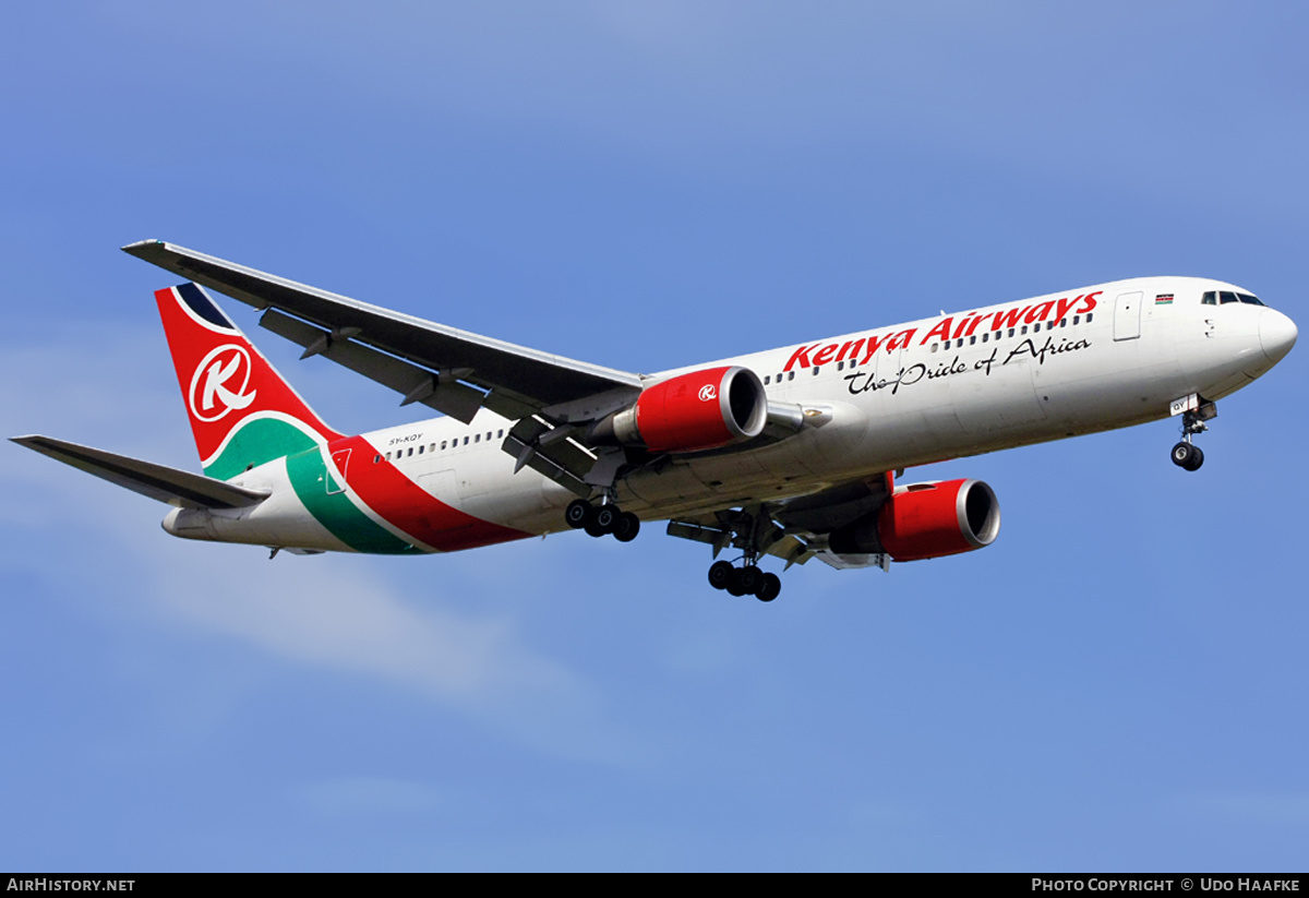 Aircraft Photo of 5Y-KQY | Boeing 767-36N/ER | Kenya Airways | AirHistory.net #394148