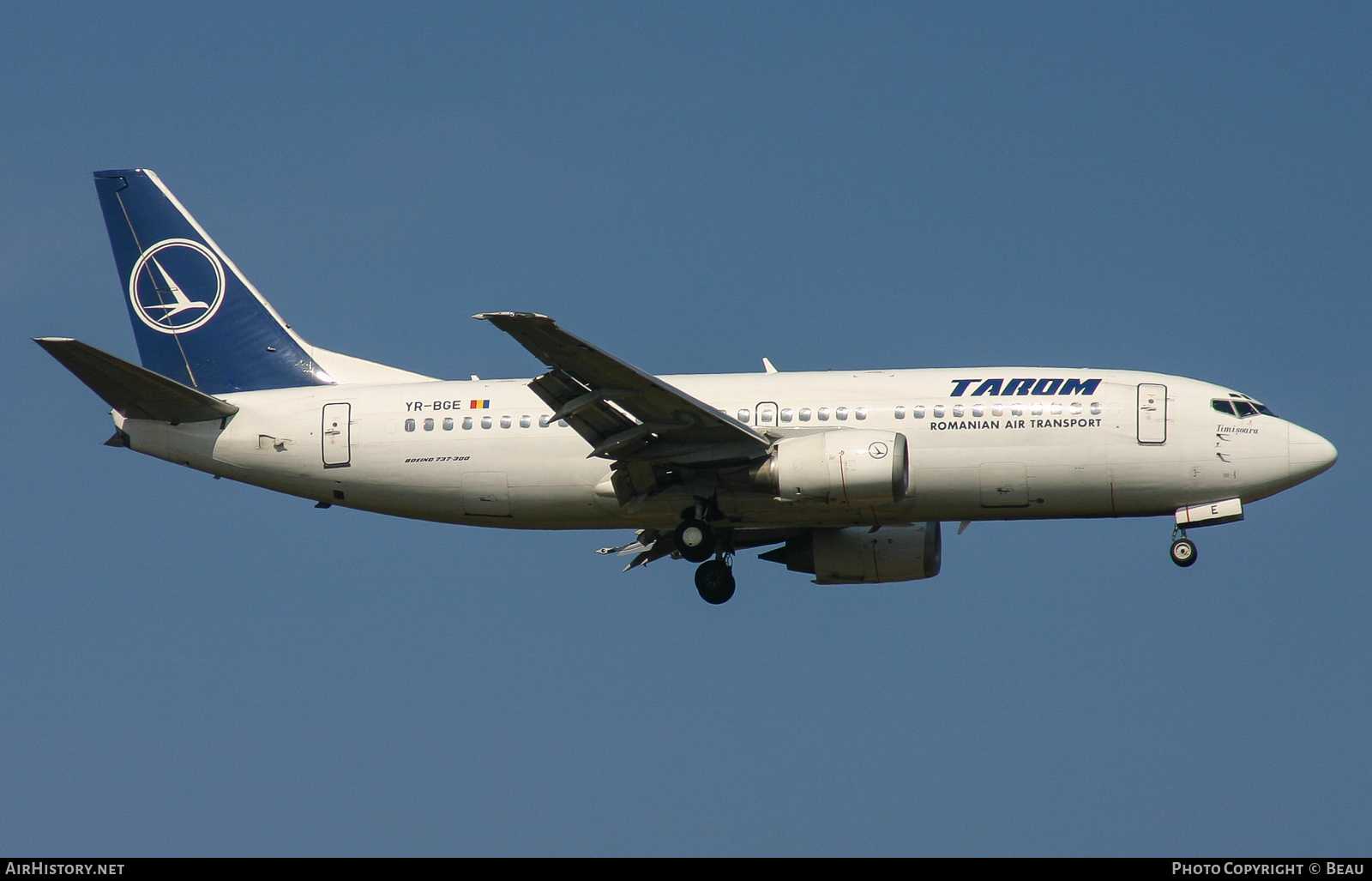 Aircraft Photo of YR-BGE | Boeing 737-38J | TAROM - Transporturile Aeriene Române | AirHistory.net #394467