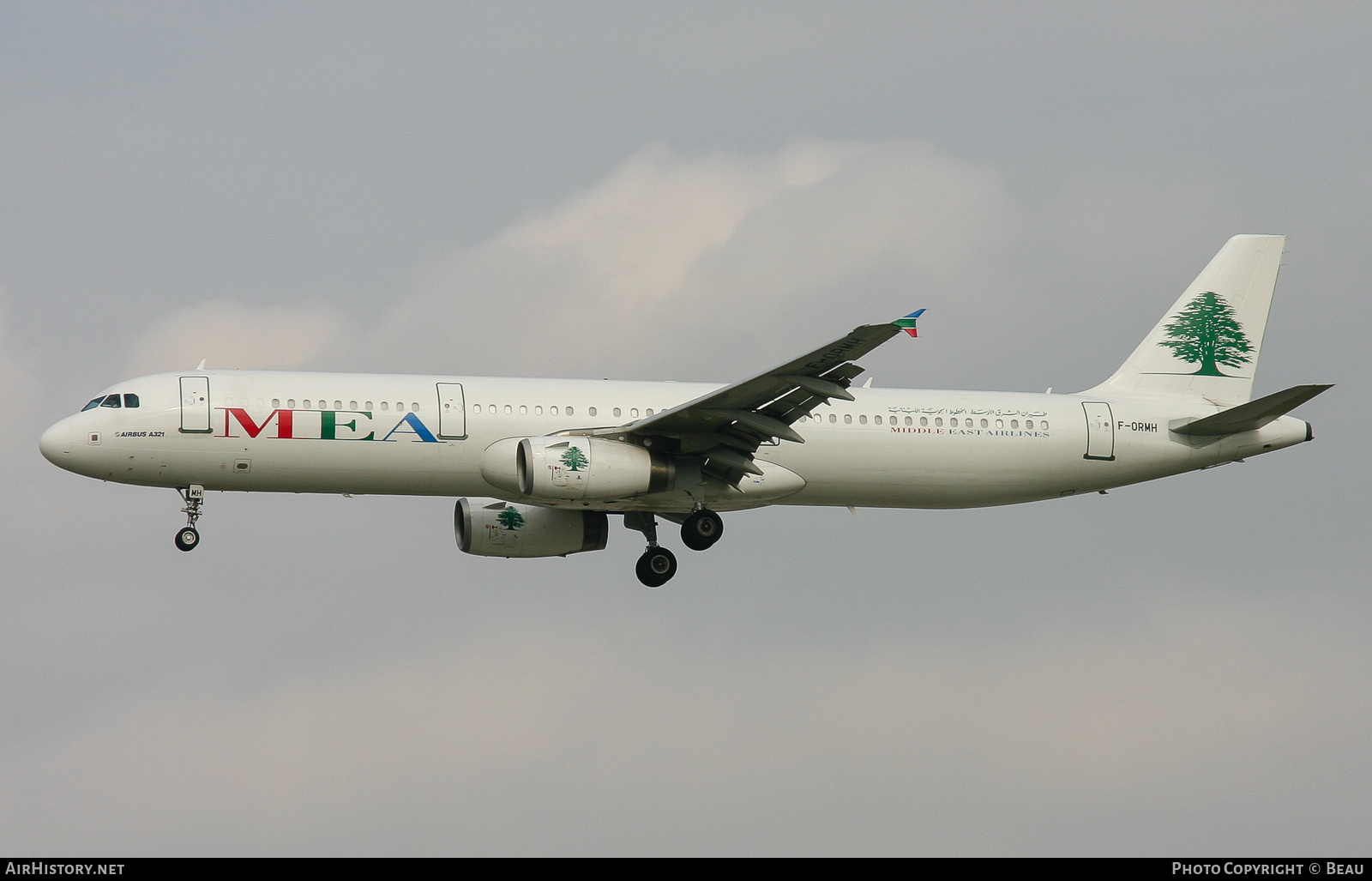 Aircraft Photo of F-ORMH | Airbus A321-231 | MEA - Middle East Airlines | AirHistory.net #394493