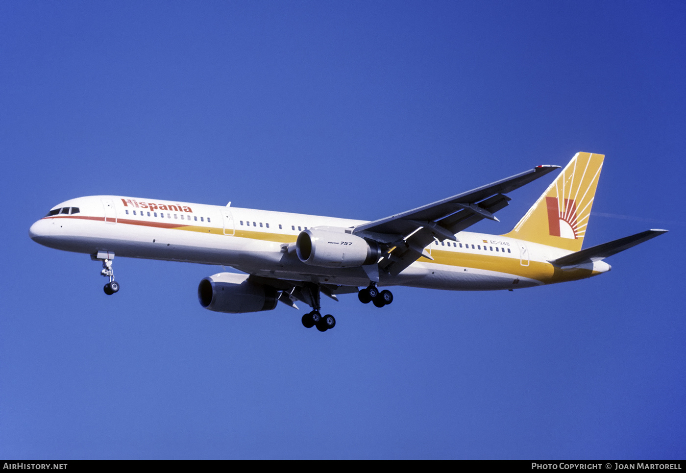 Aircraft Photo of EC-248 | Boeing 757-23A | Hispania Líneas Aéreas | AirHistory.net #394548