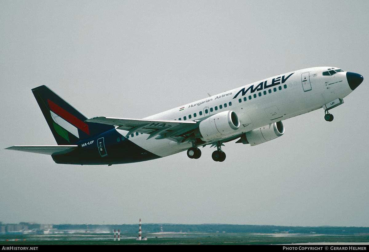Aircraft Photo of HA-LEF | Boeing 737-3Y0 | Malév - Hungarian Airlines | AirHistory.net #394566