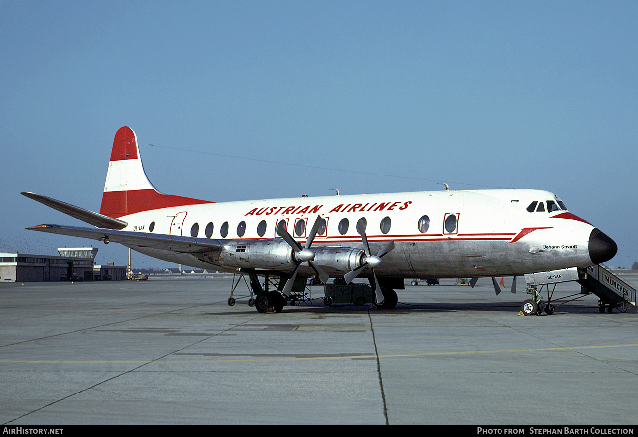 Aircraft Photo of OE-LAK | Vickers 837 Viscount | Austrian Airlines | AirHistory.net #394642