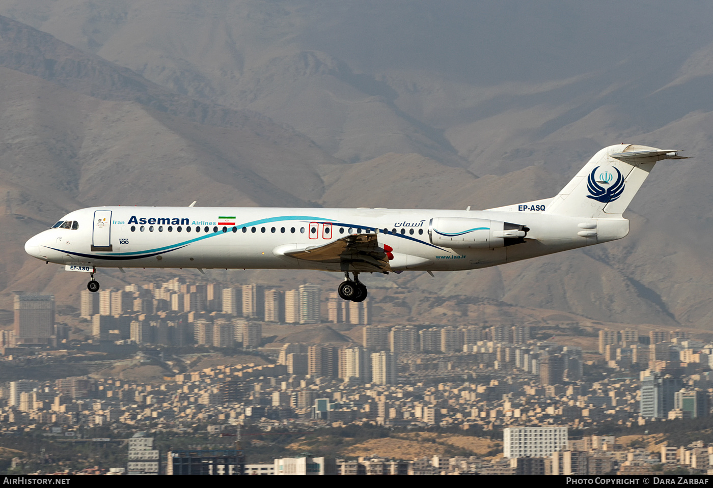 Aircraft Photo of EP-ASQ | Fokker 100 (F28-0100) | Iran Aseman Airlines | AirHistory.net #394677