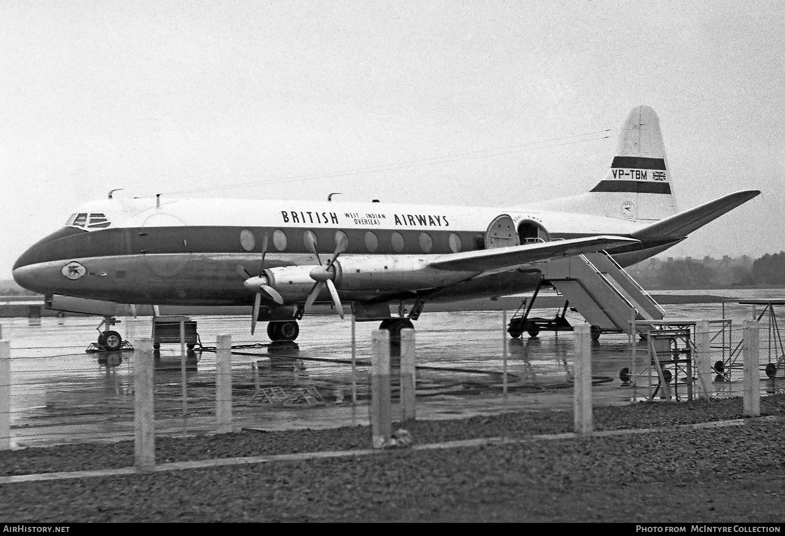 Aircraft Photo of VP-TBM | Vickers 702 Viscount | British West Indian Overseas Airways | AirHistory.net #394734