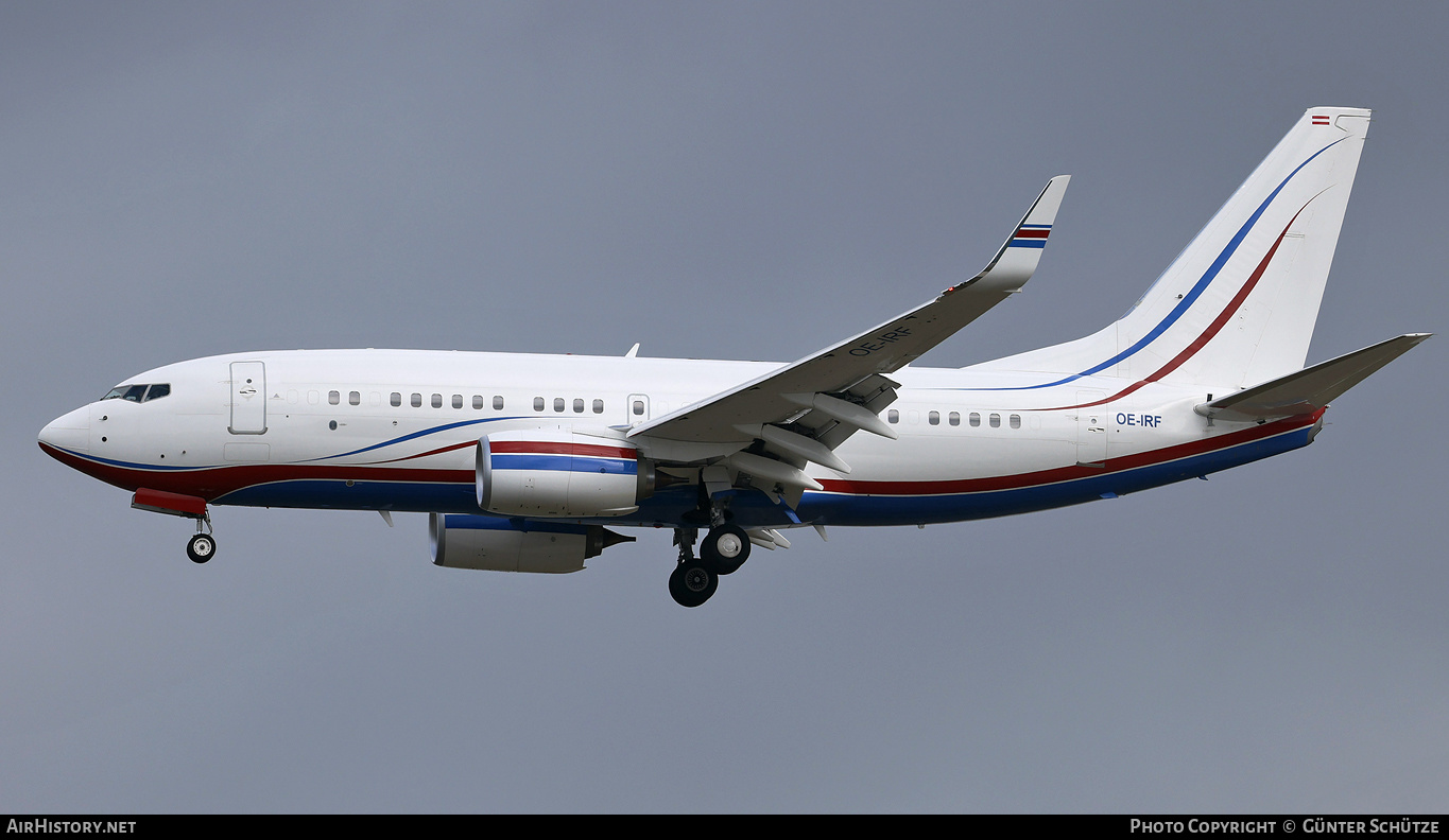 Aircraft Photo of OE-IRF | Boeing 737-7JU BBJ | AirHistory.net #395067