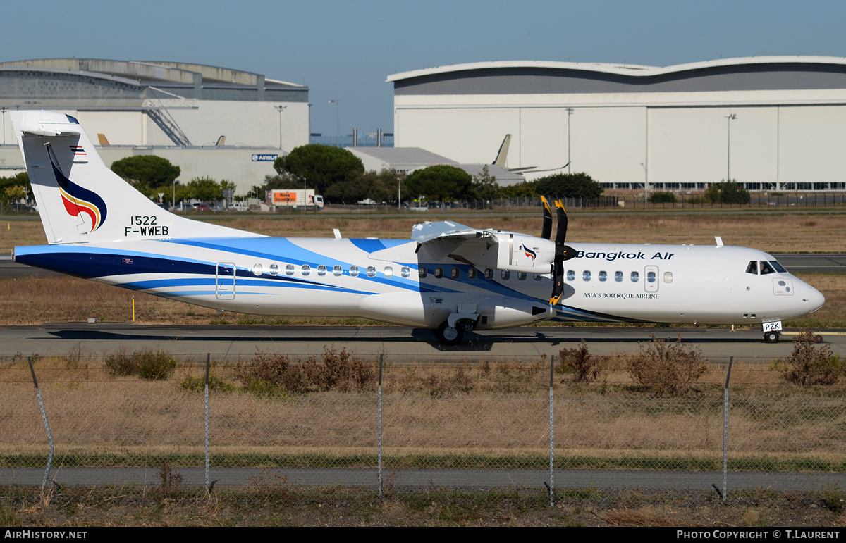 Aircraft Photo of F-WWEB | ATR ATR-72-600 (ATR-72-212A) | Bangkok Airways | AirHistory.net #395255
