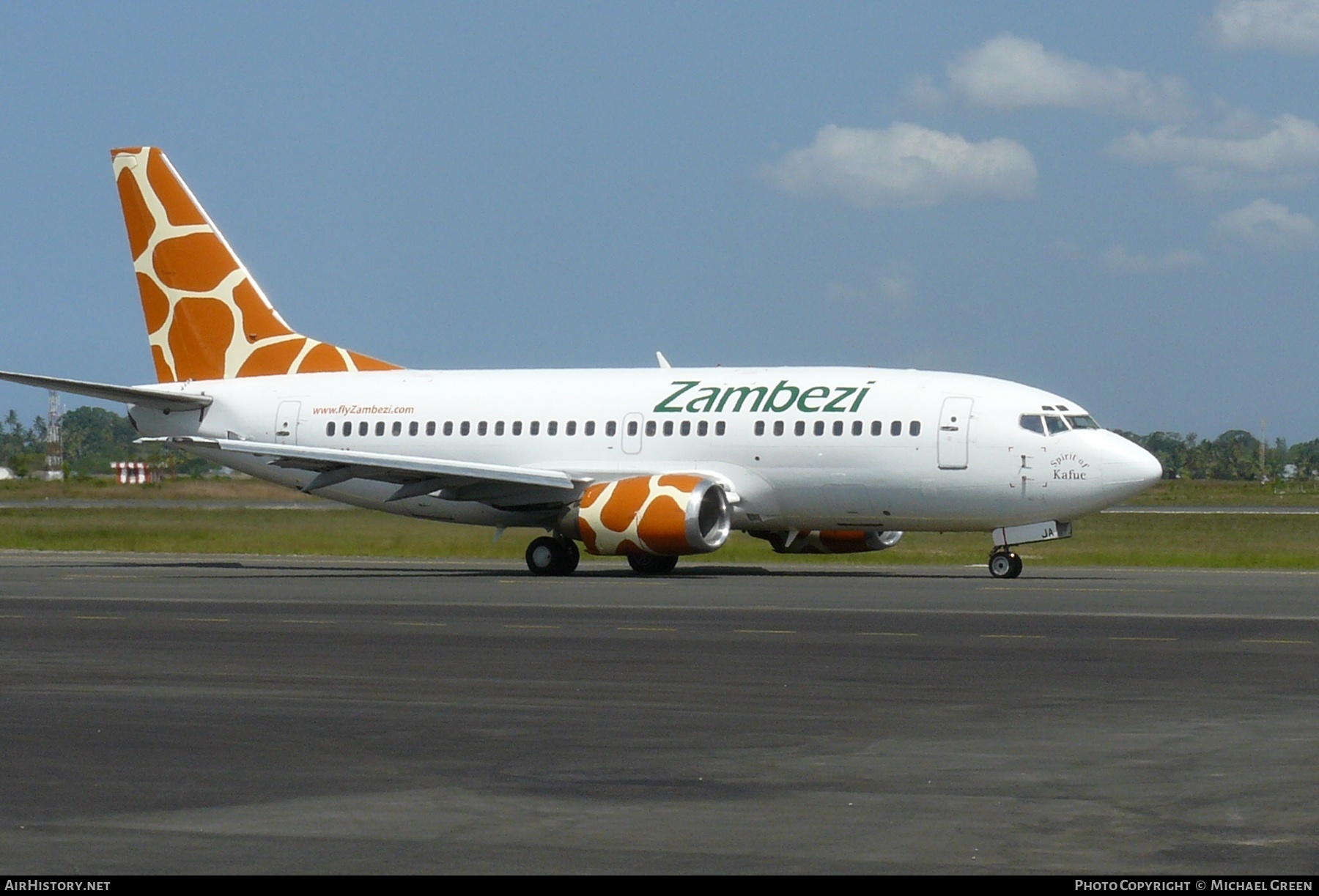 Aircraft Photo of 9J-ZJA | Boeing 737-5Y0 | Zambezi Airlines | AirHistory.net #395332