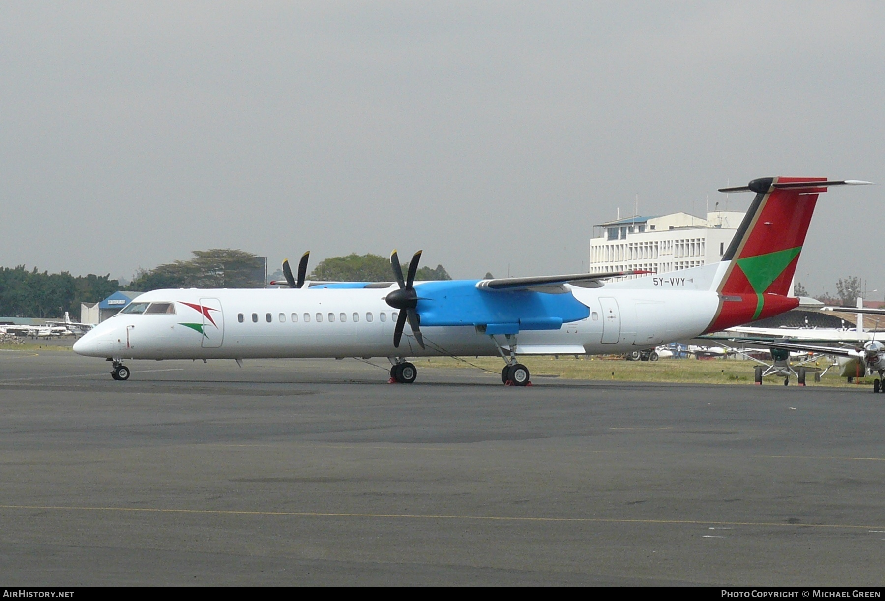 Aircraft Photo of 5Y-VVY | Bombardier DHC-8-402 Dash 8 | Bluebird Aviation | AirHistory.net #395489