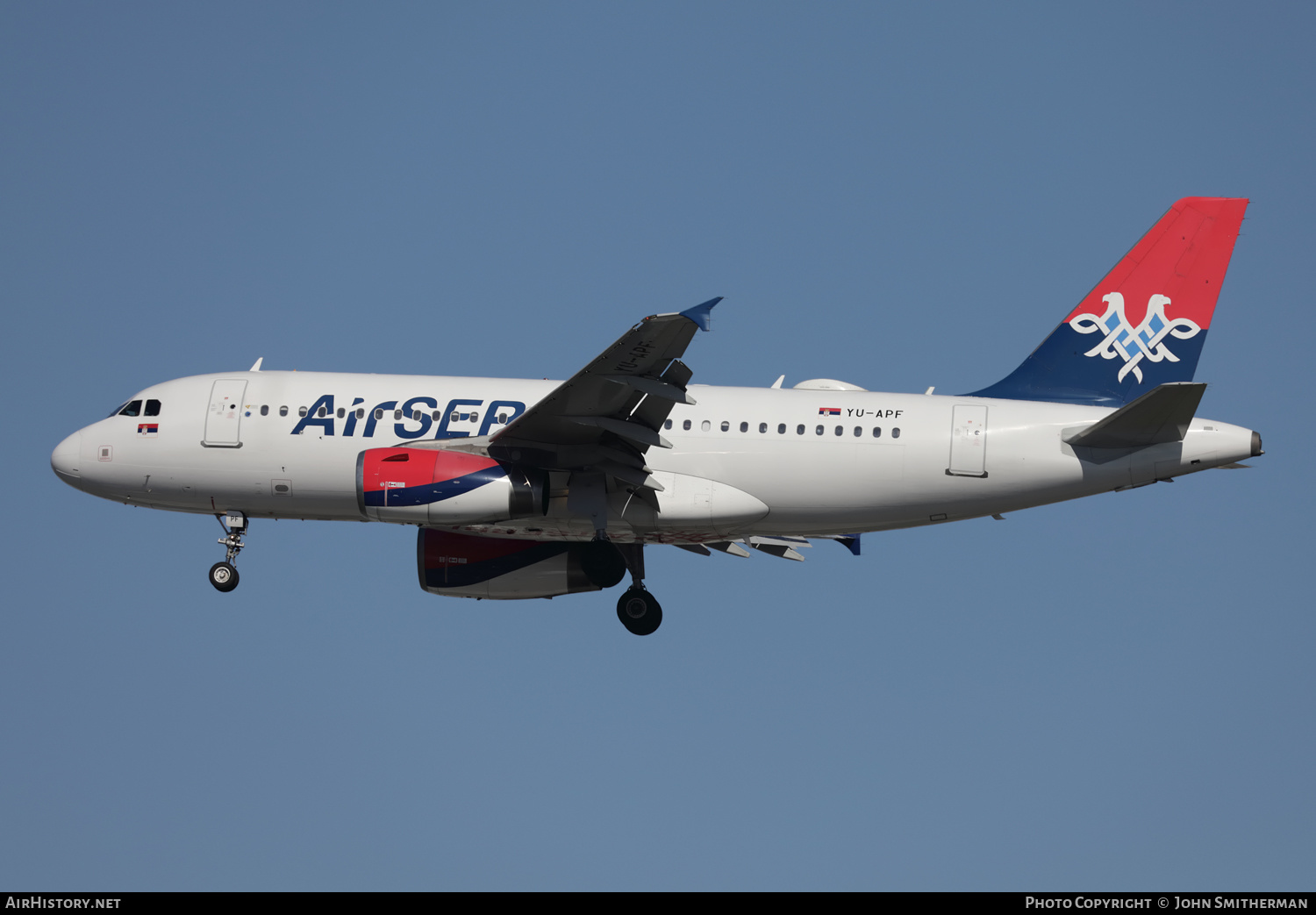 Aircraft Photo of YU-APF | Airbus A319-131 | Air Serbia | AirHistory.net #395524