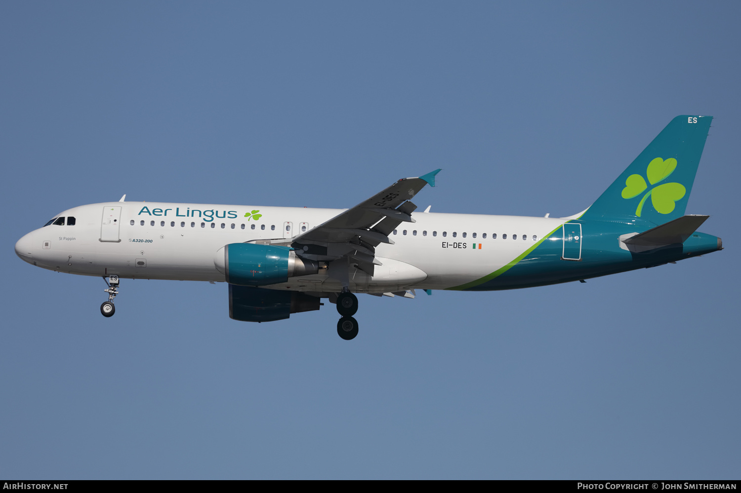 Aircraft Photo of EI-DES | Airbus A320-214 | Aer Lingus | AirHistory.net #395557