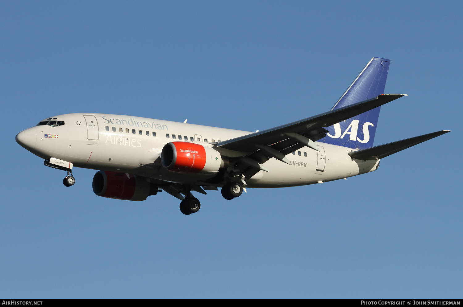 Aircraft Photo of LN-RPW | Boeing 737-683 | Scandinavian Airlines - SAS | AirHistory.net #395674