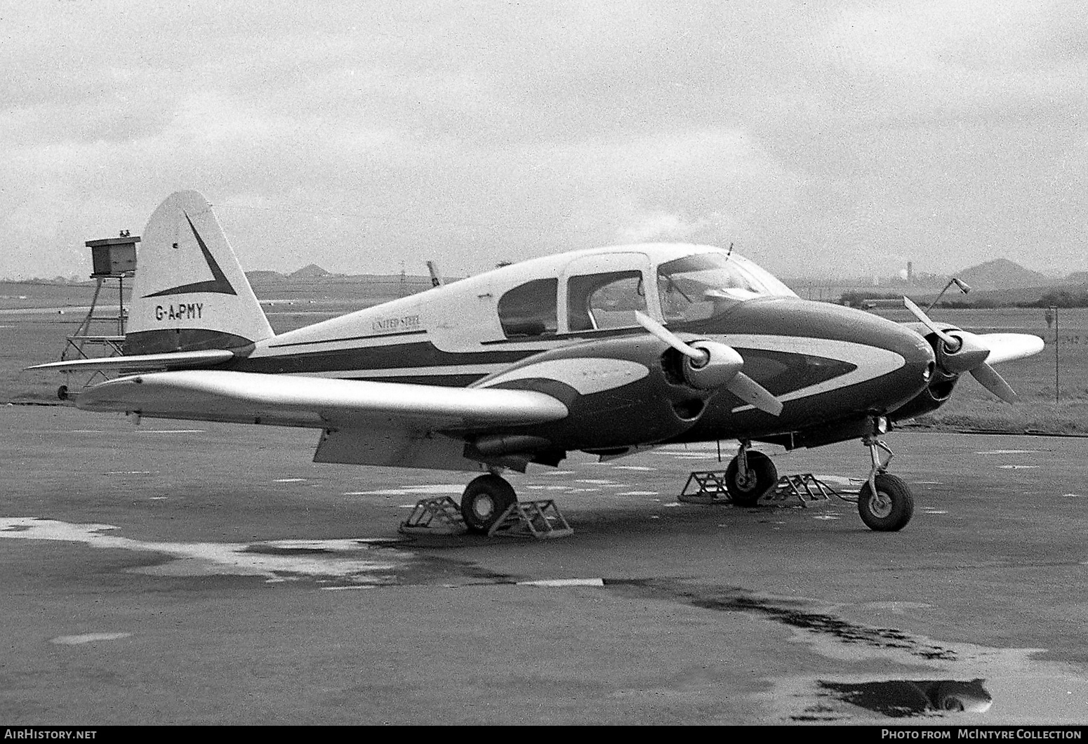 Aircraft Photo of G-APMY | Piper PA-23-160 Apache | United Steel Companies | AirHistory.net #395829
