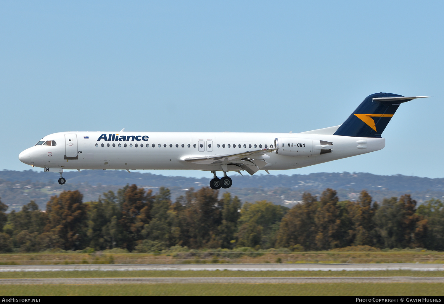 Aircraft Photo of VH-XWN | Fokker 100 (F28-0100) | Alliance Airlines | AirHistory.net #395840