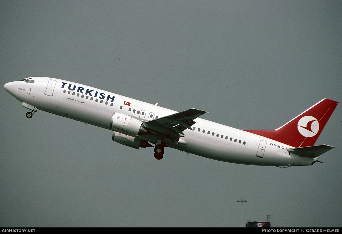 Aircraft Photo of TC-JEO | Boeing 737-4Q8 | Turkish Airlines | AirHistory.net #395949