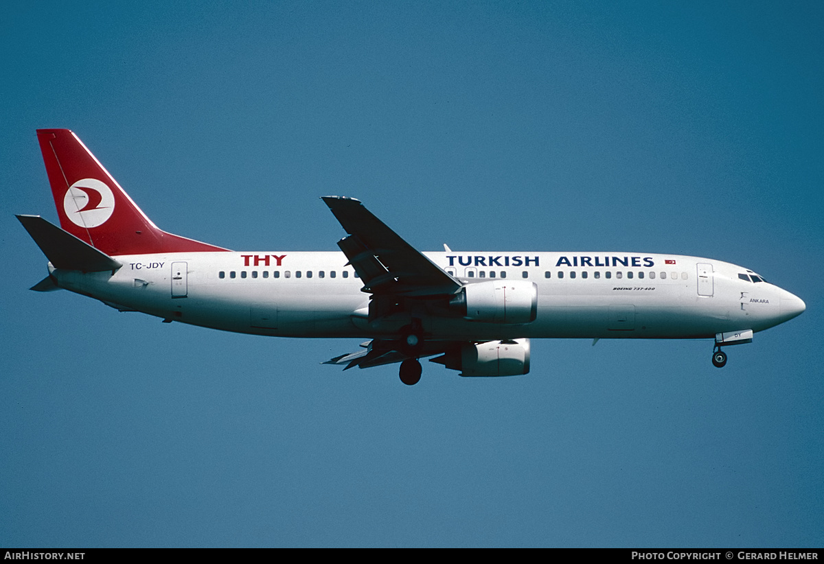 Aircraft Photo of TC-JDY | Boeing 737-4Y0 | THY Türk Hava Yolları - Turkish Airlines | AirHistory.net #395994