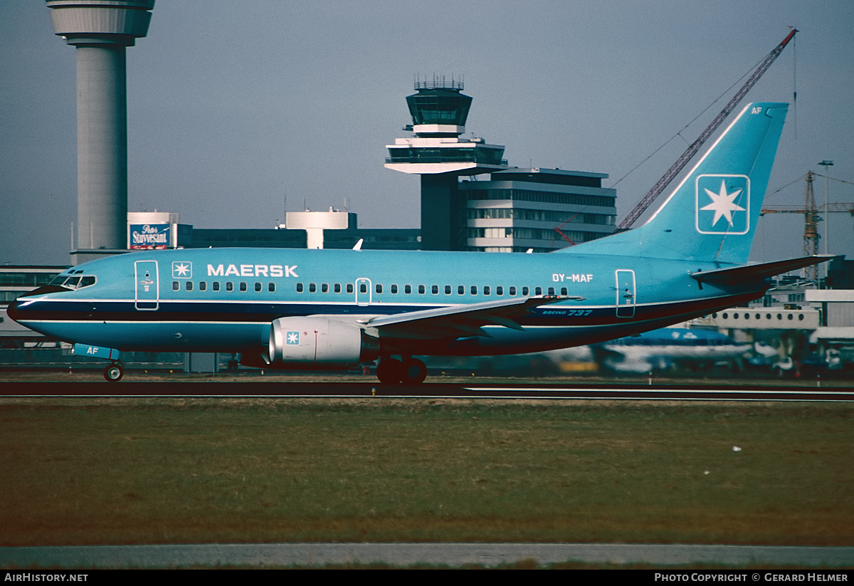 Aircraft Photo of OY-MAF | Boeing 737-5L9 | Maersk Air | AirHistory.net #396000