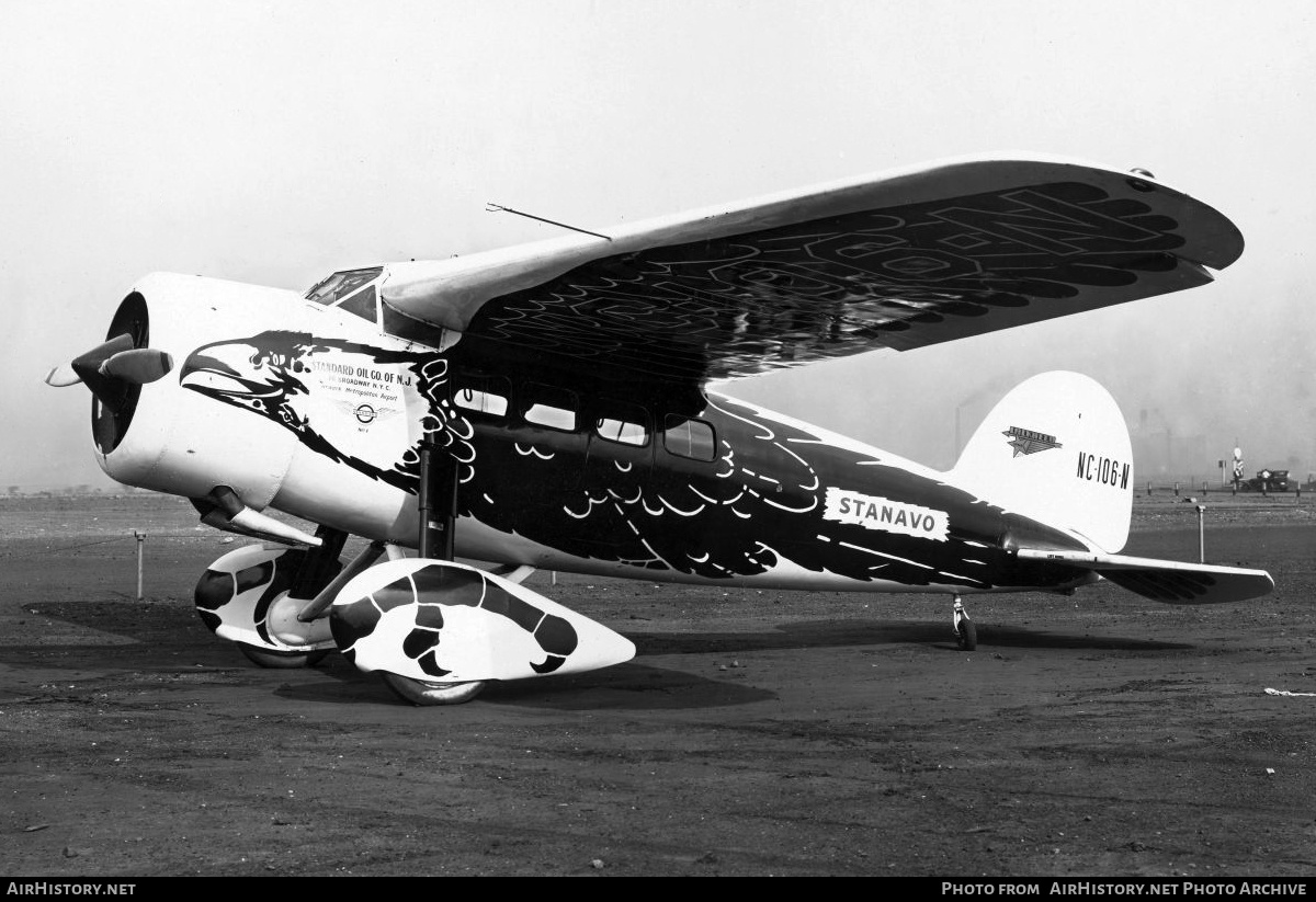 Aircraft Photo of NC106N | Lockheed 5B Vega | Standard Oil Company of New Jersey | AirHistory.net #396042