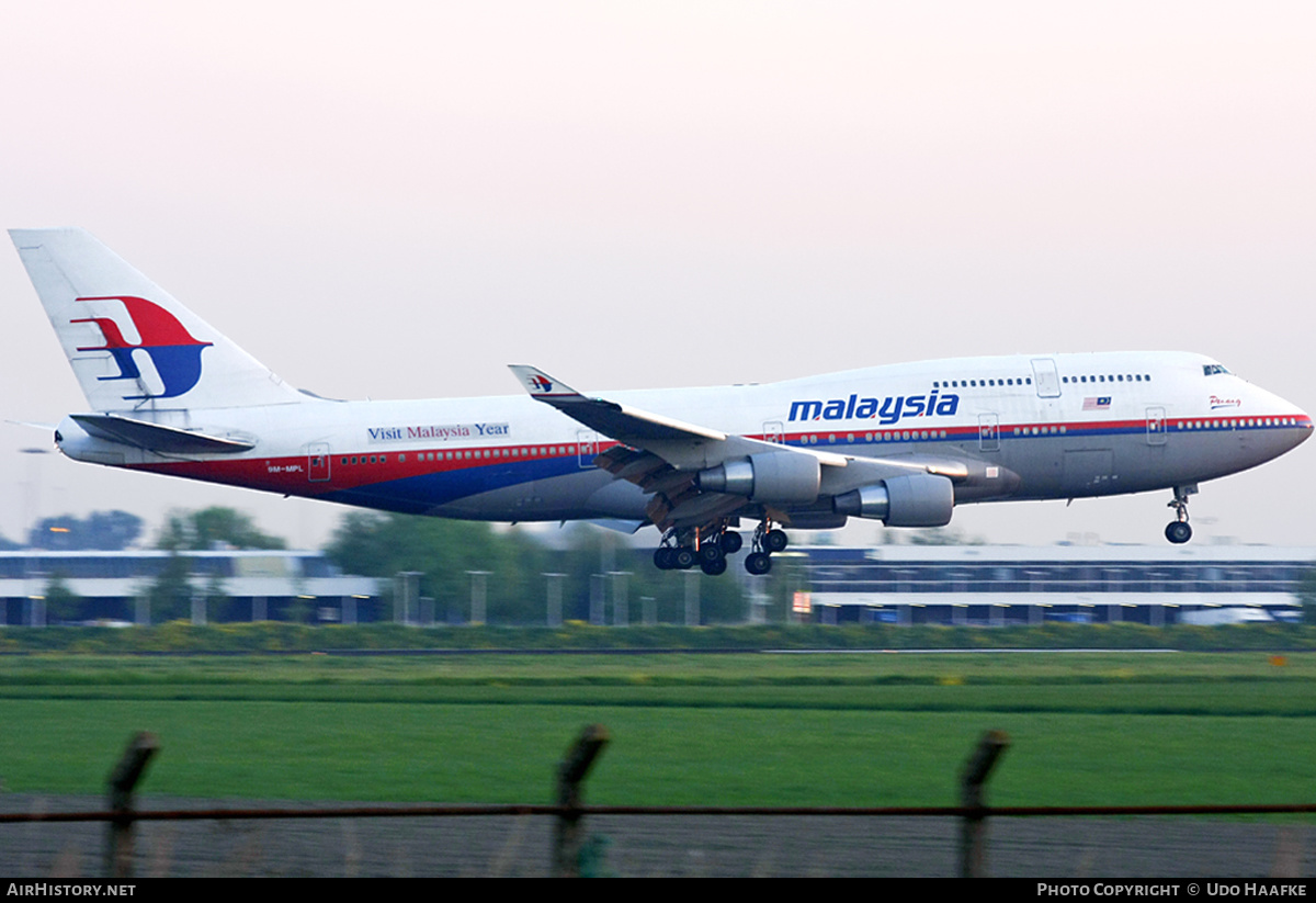 Aircraft Photo of 9M-MPL | Boeing 747-4H6 | Malaysia Airlines | AirHistory.net #396216