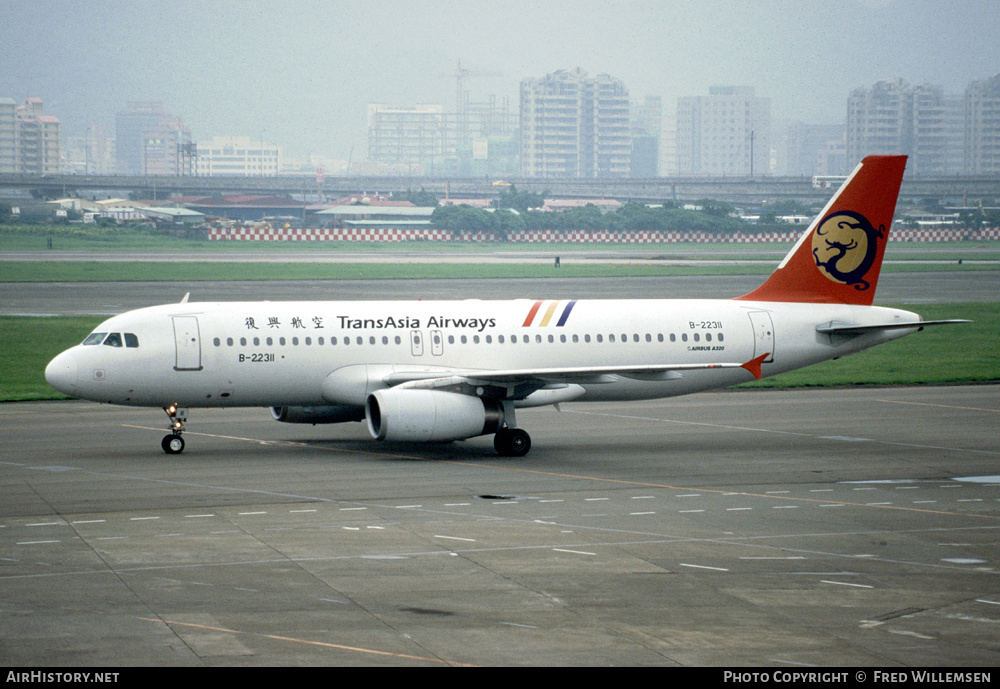 Aircraft Photo of B-22311 | Airbus A320-232 | TransAsia Airways | AirHistory.net #396217