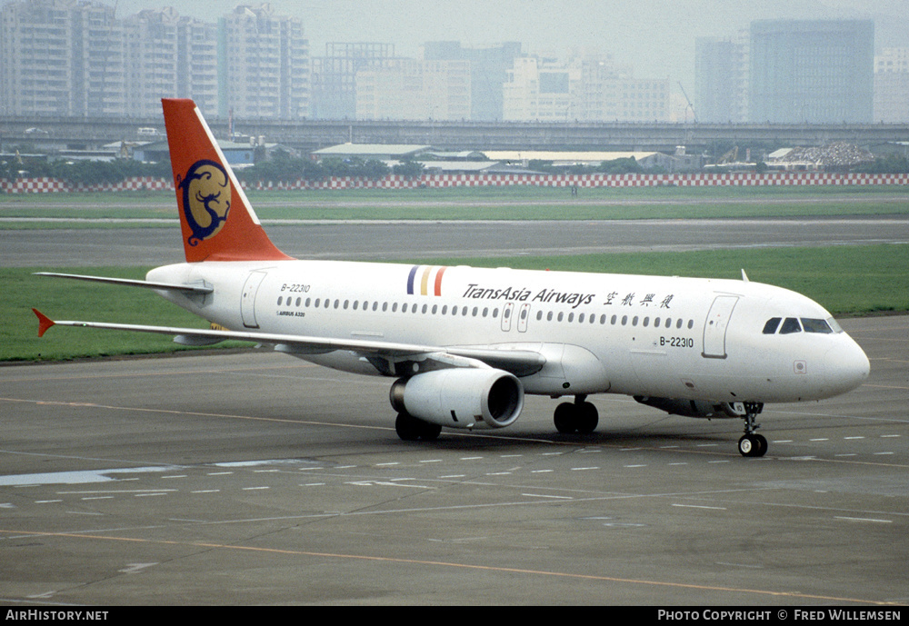 Aircraft Photo of B-22310 | Airbus A320-232 | TransAsia Airways | AirHistory.net #396232