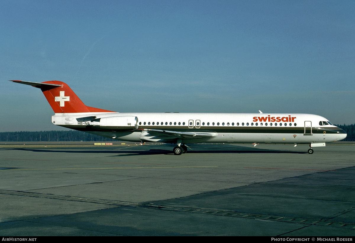 Aircraft Photo of HB-IVA | Fokker 100 (F28-0100) | Swissair | AirHistory.net #396364