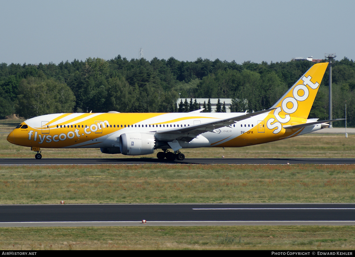 Aircraft Photo of 9V-OFK | Boeing 787-8 Dreamliner | Scoot | AirHistory.net #396404