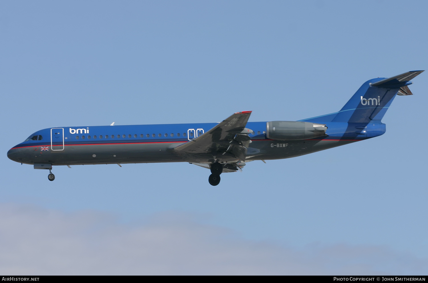 Aircraft Photo of G-BXWF | Fokker 100 (F28-0100) | BMI - British Midland International | AirHistory.net #396448