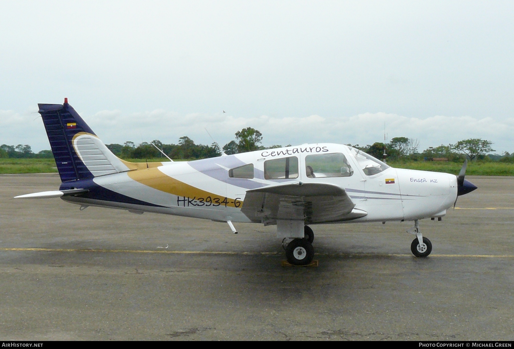 Aircraft Photo of HK-3934-G | Piper PA-28-161 Cherokee Warrior II | Centauros Escuela de Aviación | AirHistory.net #396574