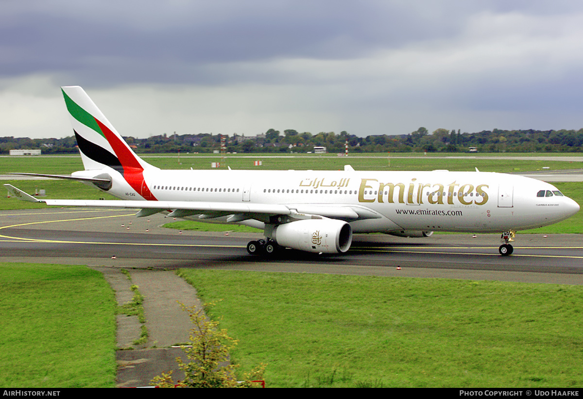Aircraft Photo of A6-EAQ | Airbus A330-243 | Emirates | AirHistory.net #396970