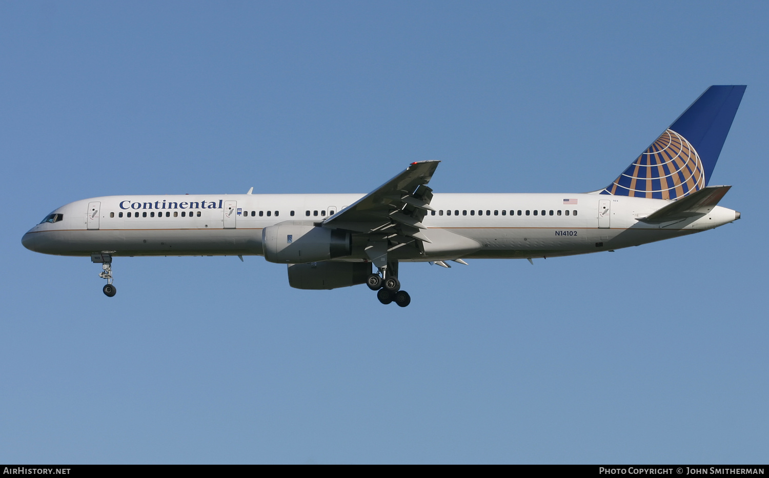 Aircraft Photo of N14102 | Boeing 757-224 | Continental Airlines | AirHistory.net #396977