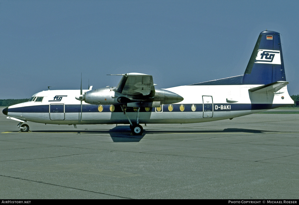 Aircraft Photo of D-BAKI | Fokker F27-100 Friendship | FTG Air Service | AirHistory.net #397044