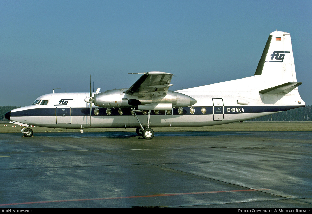 Aircraft Photo of D-BAKA | Fokker F27-100 Friendship | FTG Air Service | AirHistory.net #397083