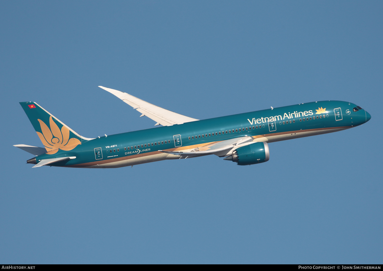 Aircraft Photo of VN-A871 | Boeing 787-9 Dreamliner | Vietnam Airlines | AirHistory.net #397108