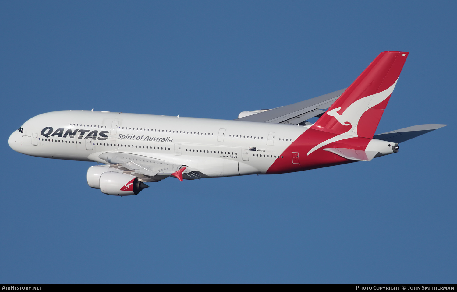 Aircraft Photo of VH-OQE | Airbus A380-842 | Qantas | AirHistory.net #397110