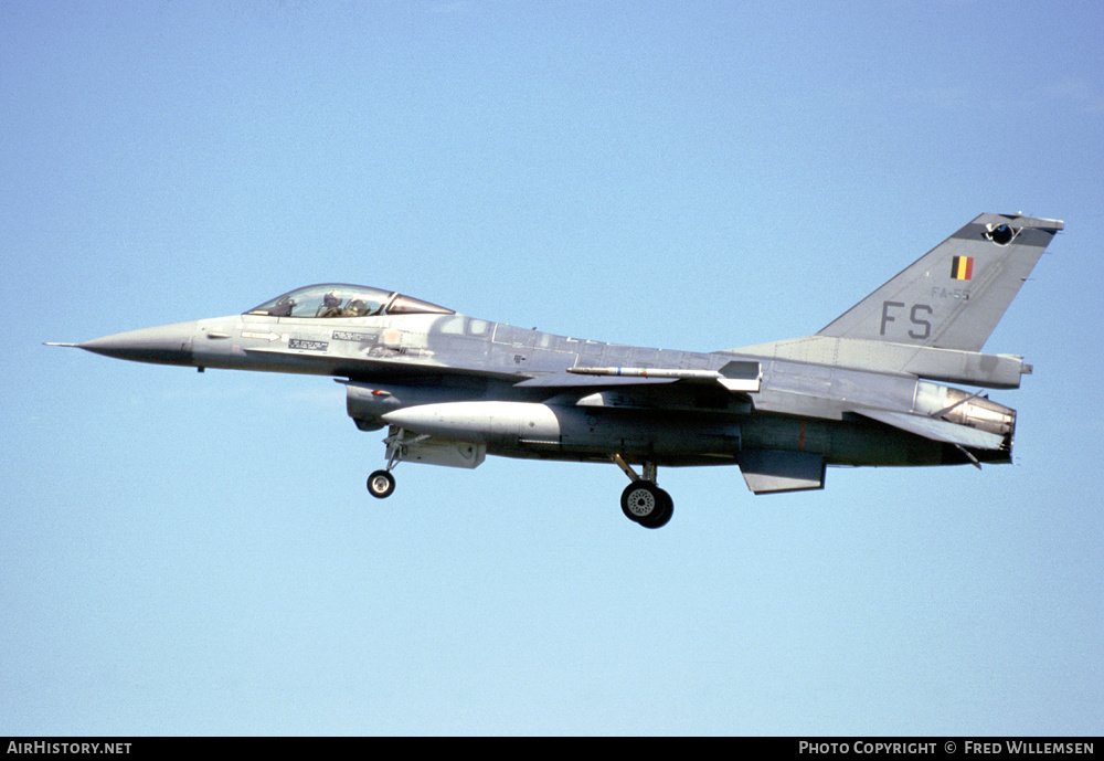 Aircraft Photo of FA-55 | General Dynamics F-16A Fighting Falcon | Belgium - Air Force | AirHistory.net #397307