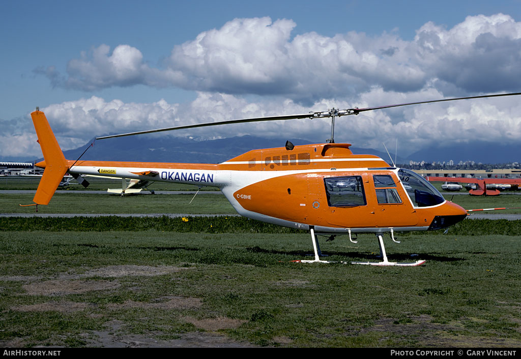 Aircraft Photo of C-GBHE | Bell 206B JetRanger II | Okanagan Helicopters | AirHistory.net #397485