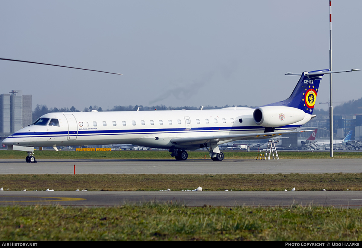 Aircraft Photo of CE-03 | Embraer ERJ-145LR (EMB-145LR) | Belgium - Air Force | AirHistory.net #397848