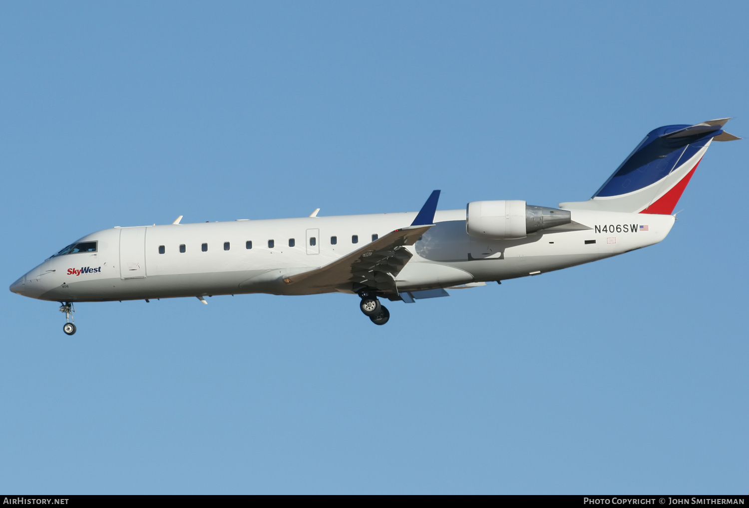 Aircraft Photo of N406SW | Bombardier CRJ-100LR (CL-600-2B19) | SkyWest Airlines | AirHistory.net #397942