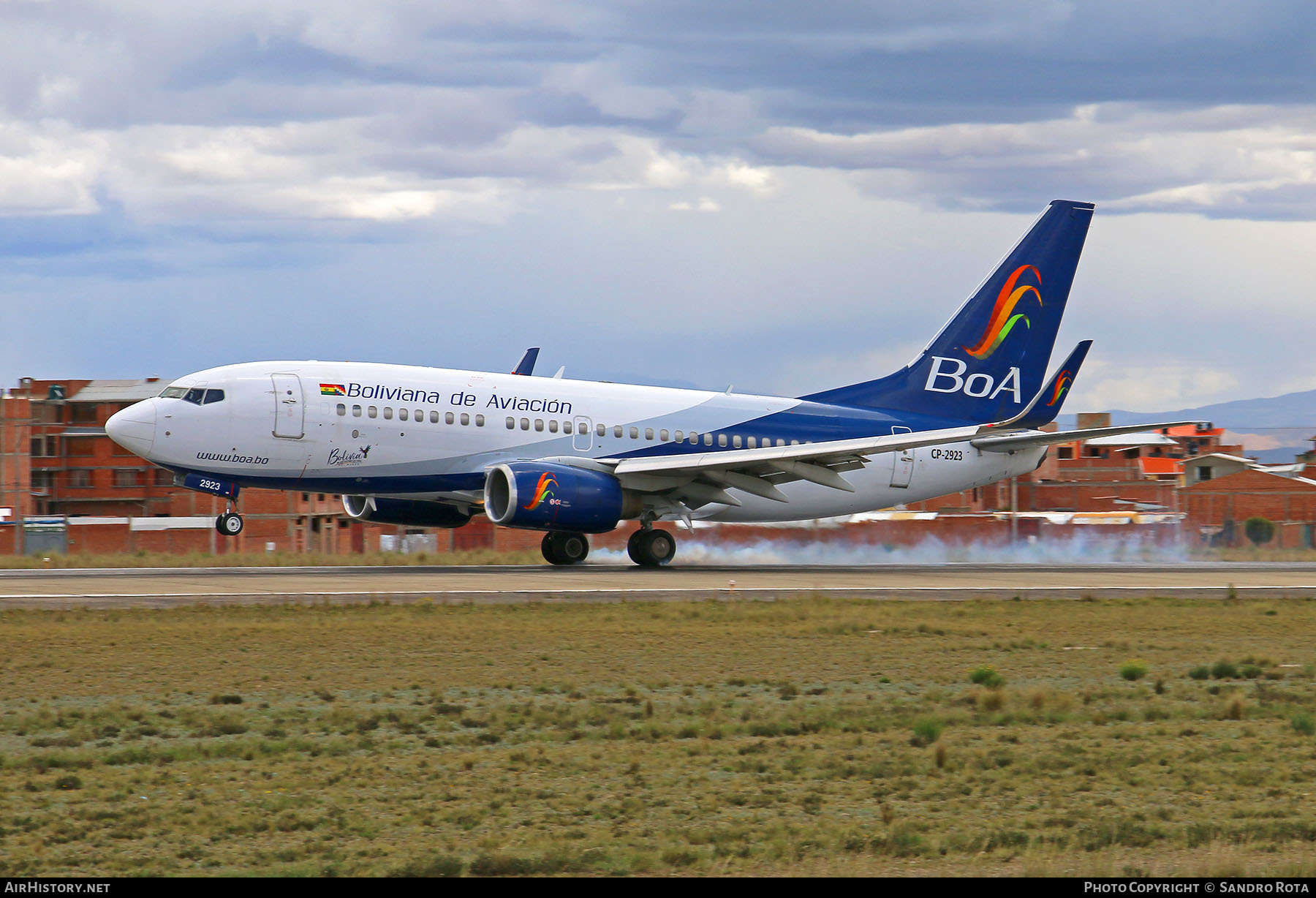 Aircraft Photo of CP-2923 | Boeing 737-7Q8 | Boliviana de Aviación - BoA | AirHistory.net #398001