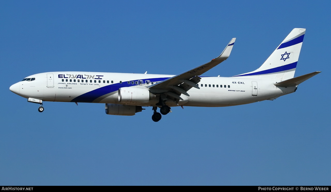 Aircraft Photo of 4X-EKL | Boeing 737-85P | El Al Israel Airlines | AirHistory.net #398171