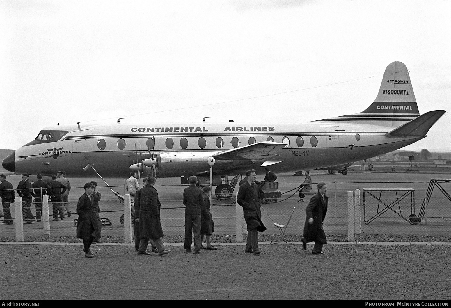Aircraft Photo of N254V | Vickers 812 Viscount | Continental Airlines | AirHistory.net #398245