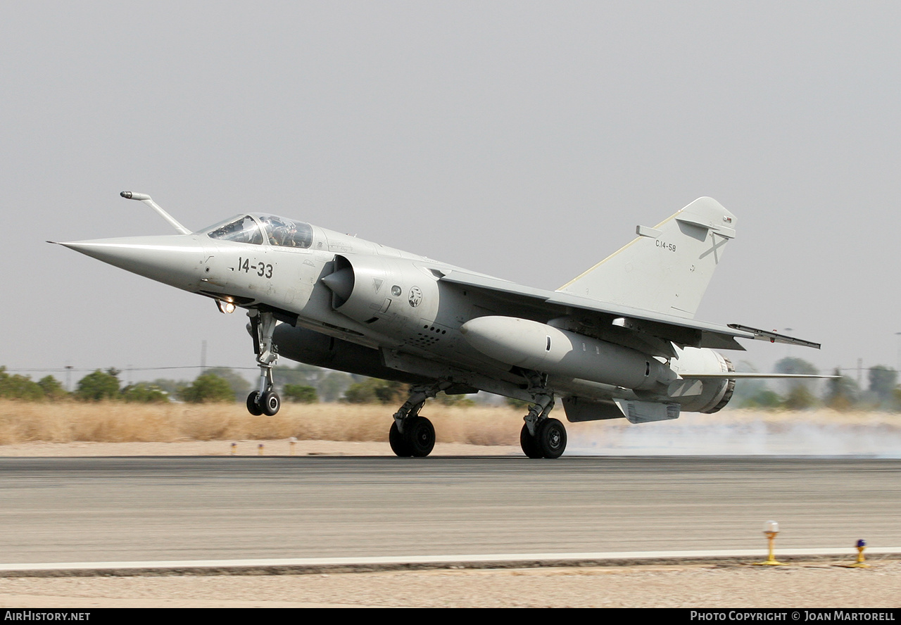 Aircraft Photo of C14-58 | Dassault Mirage F1M | Spain - Air Force | AirHistory.net #398371