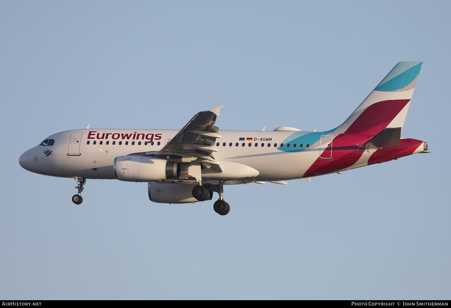 Aircraft Photo of D-AGWM | Airbus A319-132 | Eurowings | AirHistory.net #398390