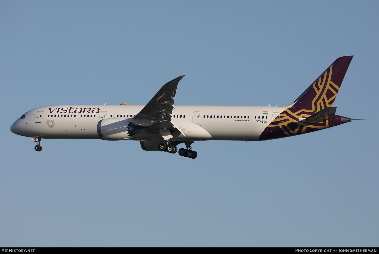 Aircraft Photo of VT-TSE | Boeing 787-9 Dreamliner | Vistara | AirHistory.net #398415