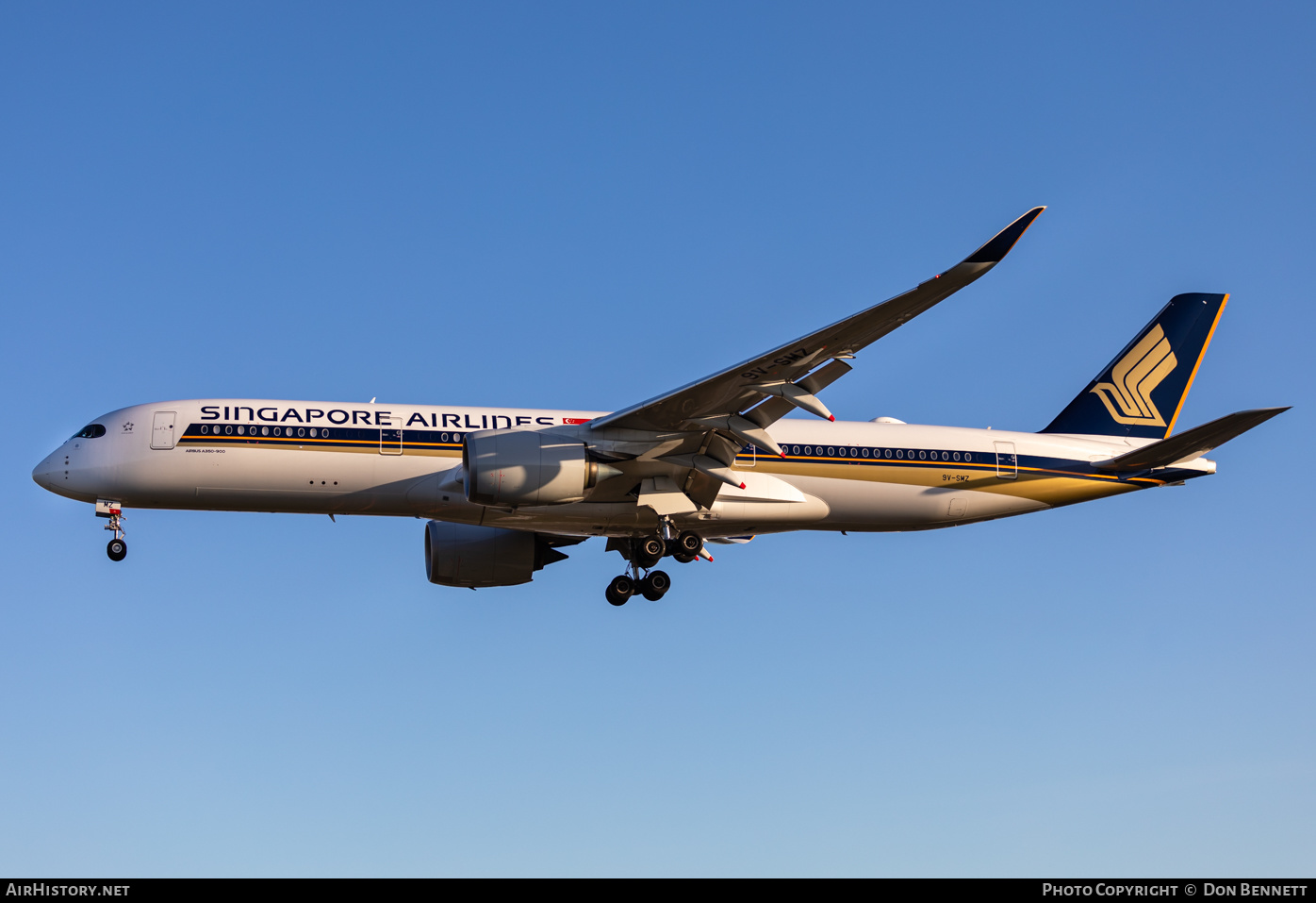 Aircraft Photo of 9V-SMZ | Airbus A350-941 | Singapore Airlines | AirHistory.net #398427